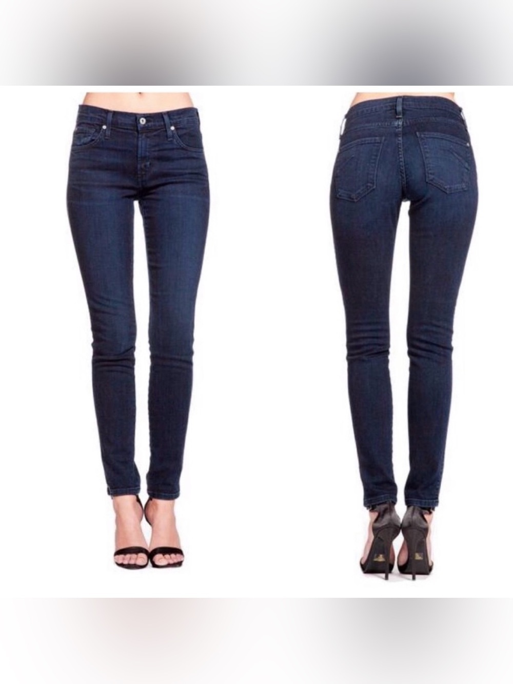 James Jeans Twiggy Dark Navy Streamlined Skinny Jean High Rise Waist Size 28